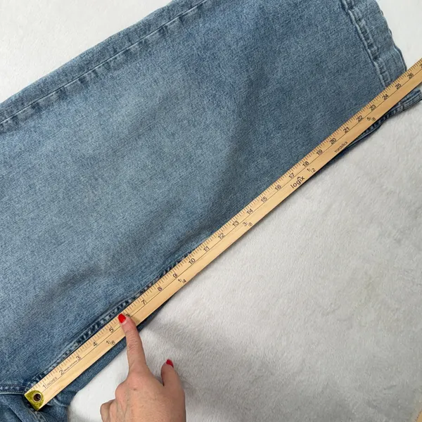 Gap 16 33 Wide Leg Jeans Light Wash High Rise Cropped Denim Casual 5-Pocket - Image 13