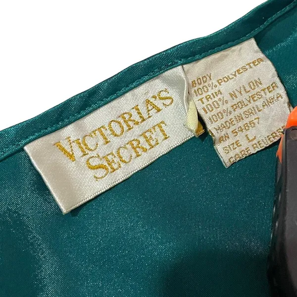 Victoria’s Secret Gold Label Lace Satin Gown - Green - Large - Image 10