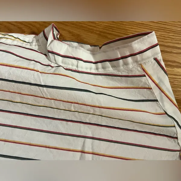 Madewell Slightly Oversized‎ Cotton Central Shirt in Sadie Stripe Multistripe XS - Image 9