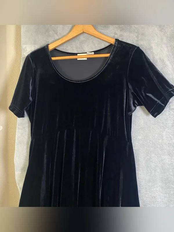 90s grunge Velvet Witchy Whinsigoth Halloween Fall‎ dress size Large - Image 3