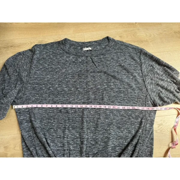 EUC Free People WE THE FREE black gray heathered oversized sweater size L - Image 5