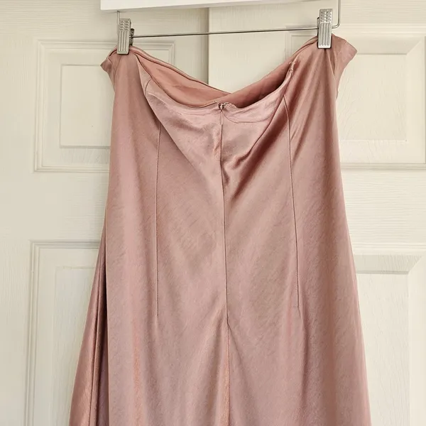 MORE TO COME | NWT Emma Strapless Maxi Dress‎ in Blush Satin XL - Image 7