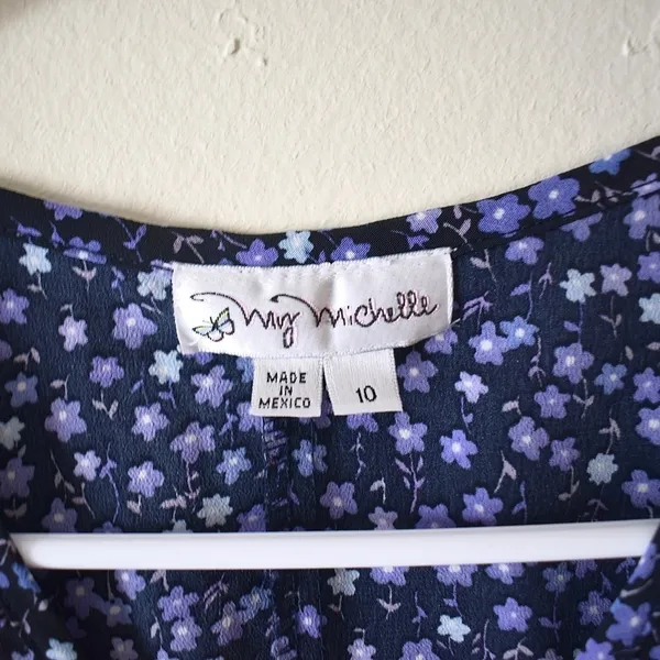 3/ $25‎ My Michelle Purple Floral Summer Dress - Image 2