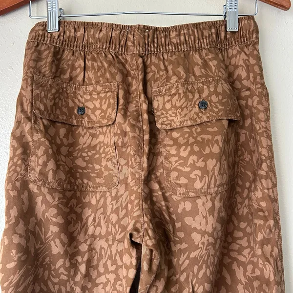 Nicole Miller Brown Printed Joggers Size XS - Image 7