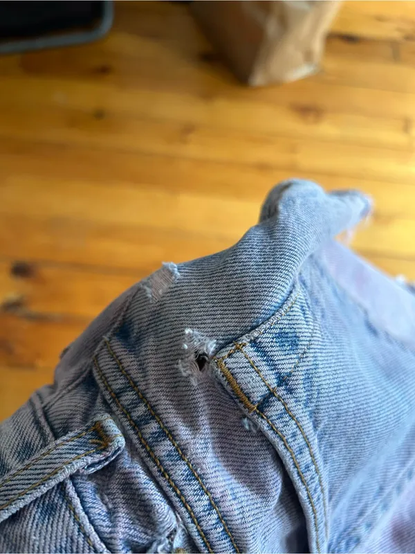 Calvin Klein vintage purple wash distressed shorts 28 - Image 9