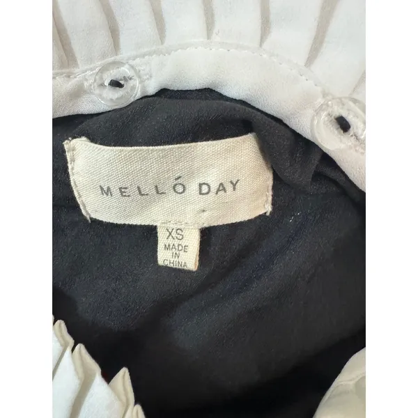 Melloday Black Sequin Short Sleeve Mini Dress with Ruffled Collar‎ XS - Image 5
