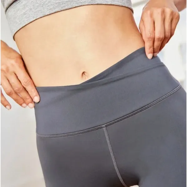 NWT‎ Free People Movement Wrap Lose Control Leggings in Gravel Stone Gray - Image 13