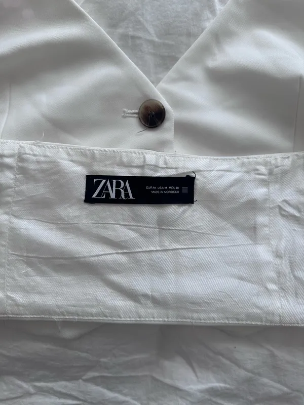 ZARA Halter Neck Top Crop White - Image 4