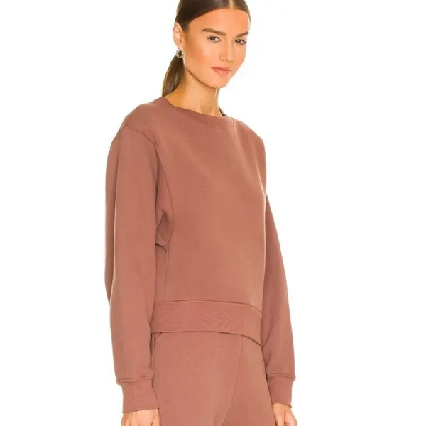 Beyond‎ Yoga Work From Home Mauve Fleece Crewneck Pullover Sweatshirt Size XL - Image 3