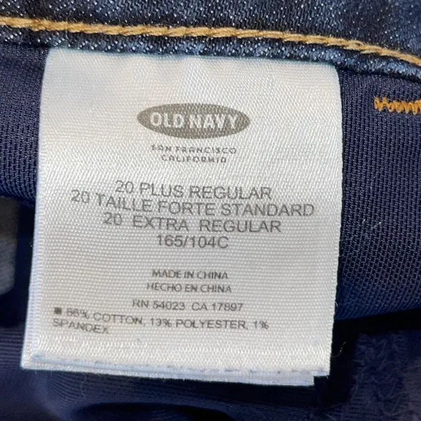 Old‎ Navy Womens Mid Rise Zip Fly Bootcut Denim Jeans Dark Wash Size 20 - Image 7