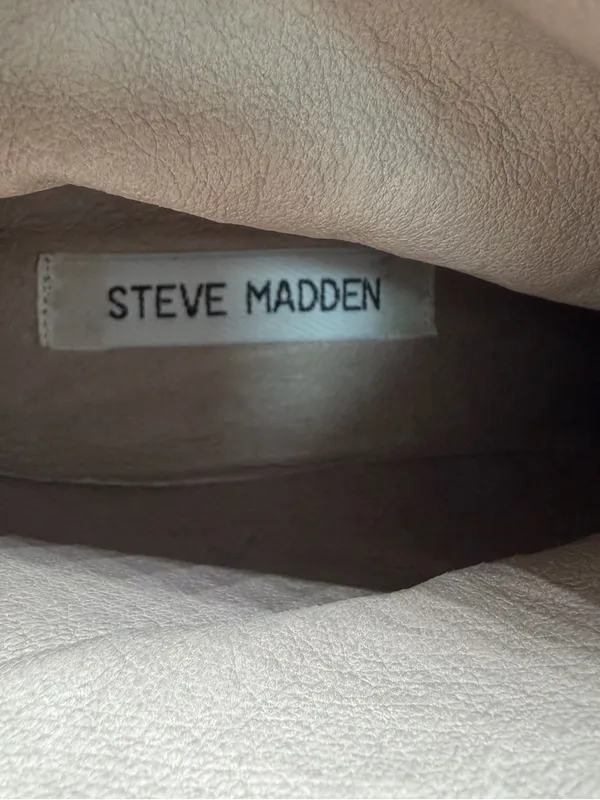 Steve Madden Arrena Brown Suede Ankle Boots 10M Slouchy Block Heel Back Zip - Image 7
