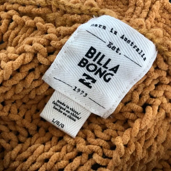 NWT Billabong Onward We Go Chenille Sweater Mustard L - Image 11