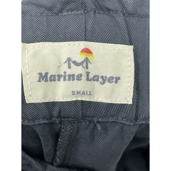 MARINE LAYER Wide Leg Pants Womens Size Small Grey Tencel Belted Paper Bag - Image 4
