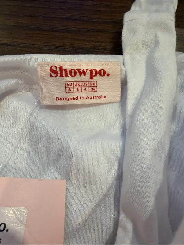 Showpo. White Hughes Mini Dress Size 4 NWT - C27-150 - Image 3
