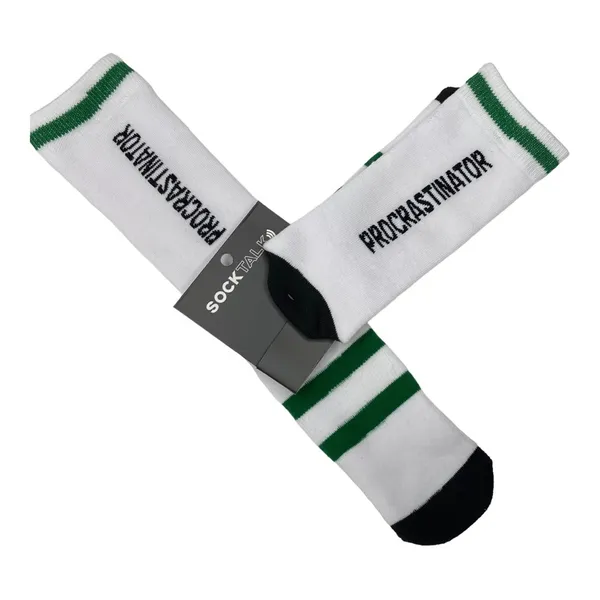 Sock Talk Procrastinator Crew Socks NWT - Image 4