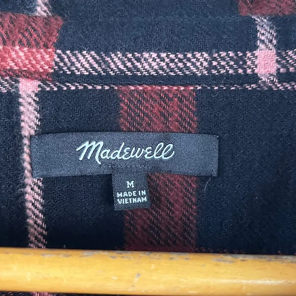 Madewell Women's Flannel Sunday Shirt In Evins Plaid Size M - Image 8