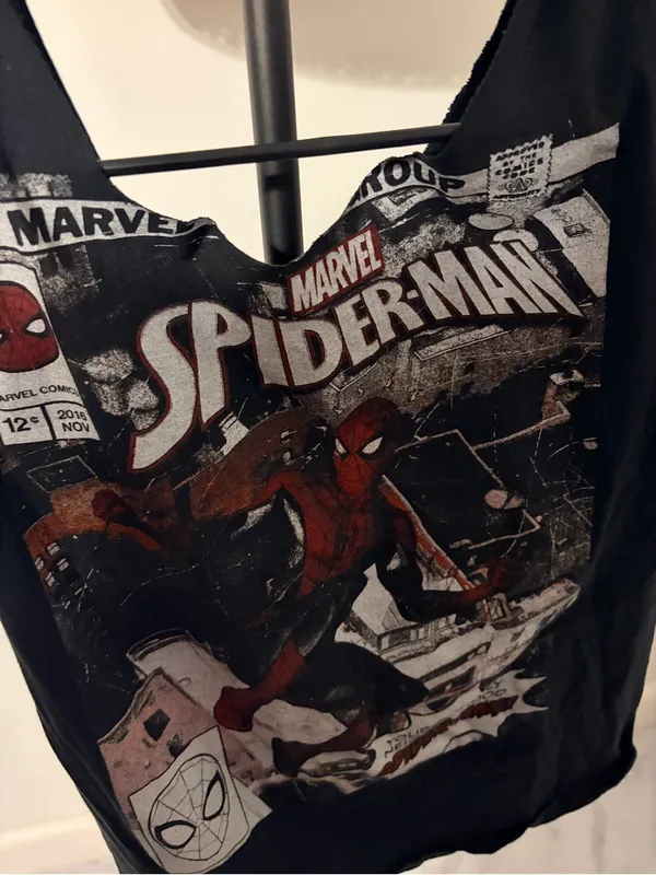 Marvel Spider-Man Black Graphic Tee with Red Accents - Image 3