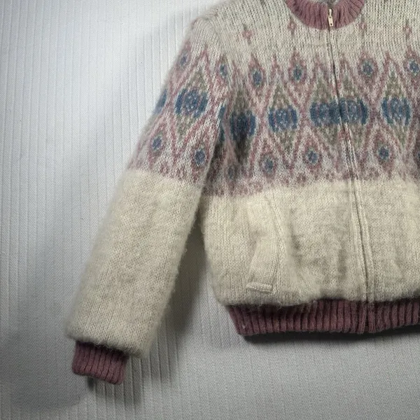 Alafoss Icewool Icelandic Wool Sweater Women’s Medium Vintage Nordic Fair Isle - Image 2