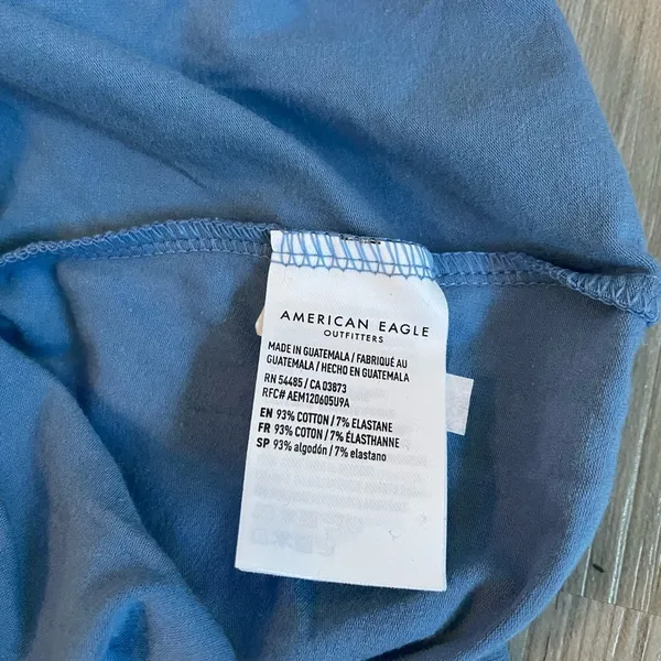 NWOT American Eagle Twist-Back Crop Top Blue size S - Image 5