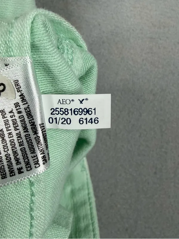 American Eagle High Rise Shorts Womens 4 Mint Green Cotton Utility Preppy - Image 7