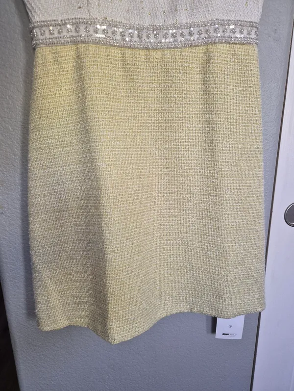 MOTF White And Yellow A-Line Skirt Dress - Image 9
