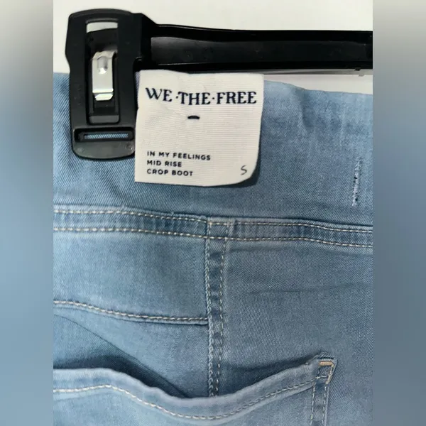 NWT We The Free In My Feelings Cropped Slim Flare Jeans Sold Out On Free People - Image 3