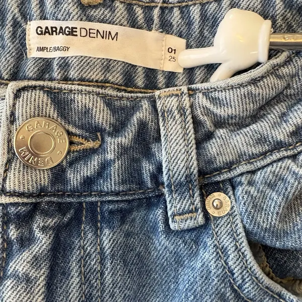 Garage Women's Size 25 Wide Leg Ample Baggy High Rise Jeans‎ 90s Grunge Hip Hop - Image 8