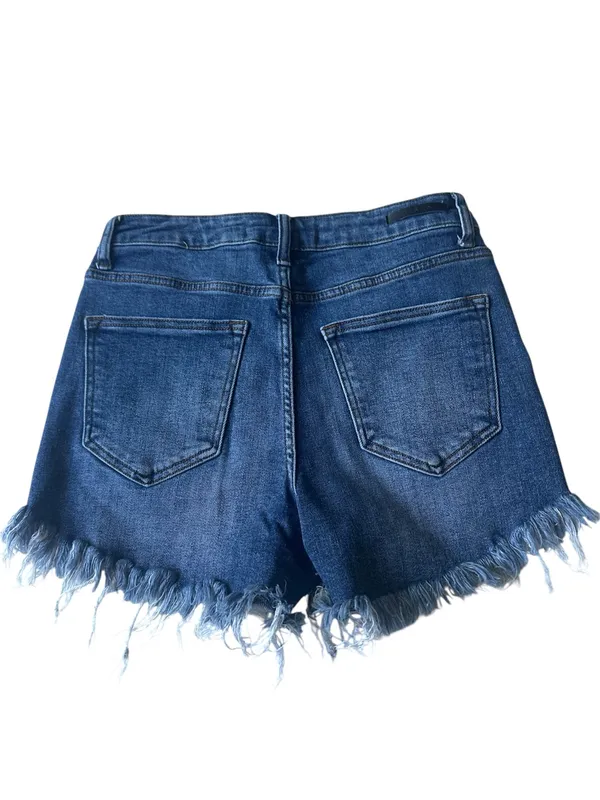 Risen High Rise Distressed Denim Shorts - Image 11