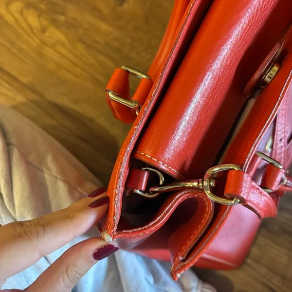 Dooney & Bourke orange red crossbody hand bag - Image 9