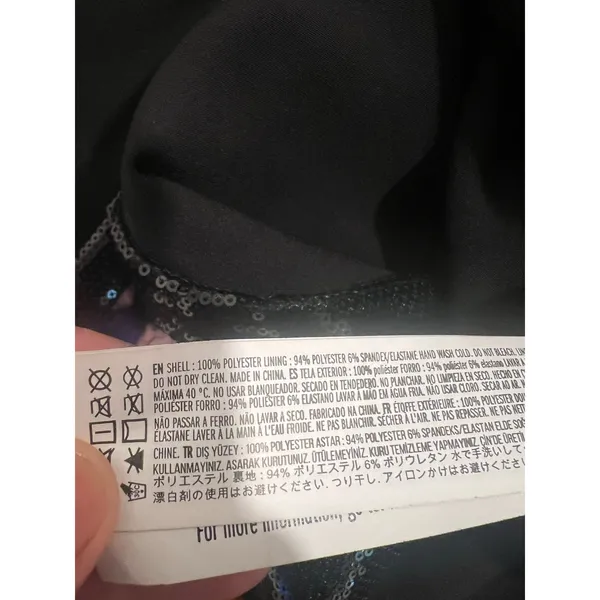Forever 21 Black Sequin Blazer Disco Glam Oversized 14/16 - Image 7