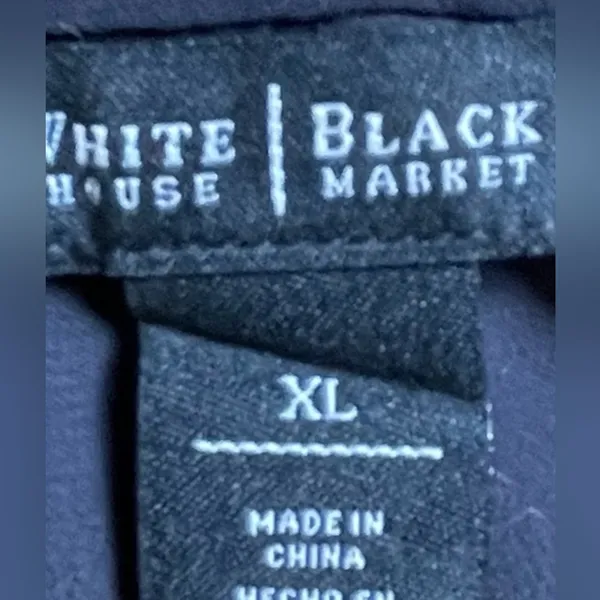 WHBM Black/Silver Accented After 5 Sleeveless Tank Top Blouse- Size XL - Image 9
