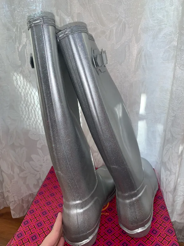 Hunter Cosmic Silver Rain Boots  - Image 5