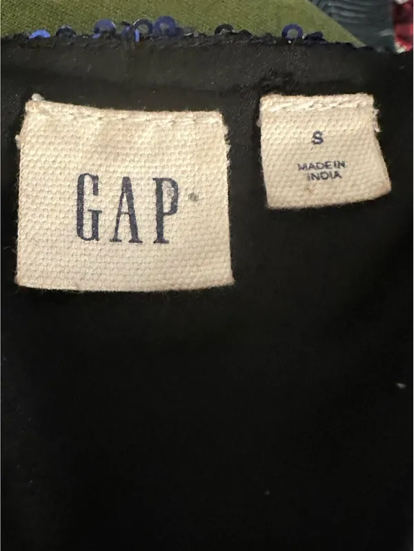 GAP multicolored striped sequin bodycon sleeveless mini dress Size Small - Image 2