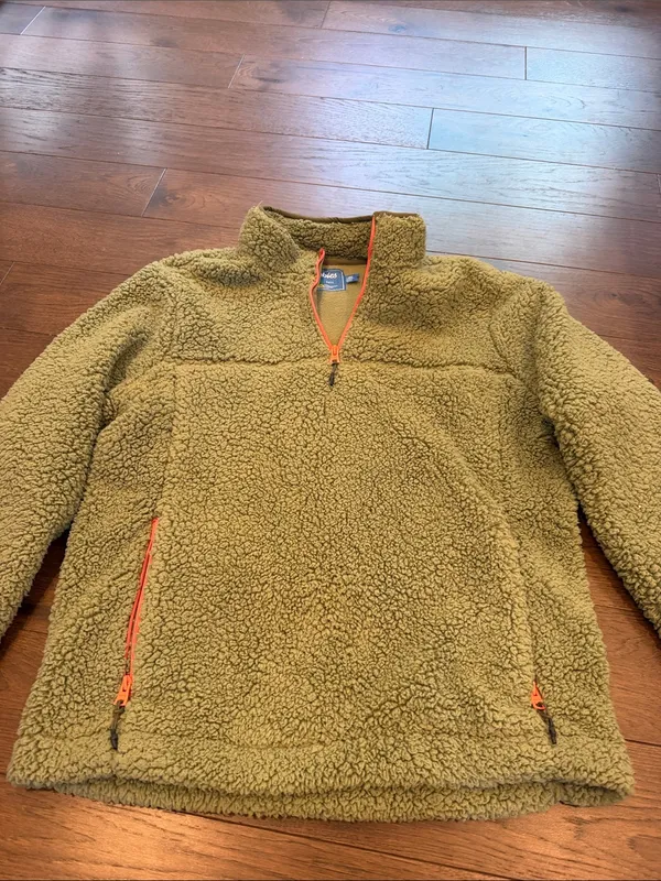 chubbies Green Lasso High-Pile Quarter-Zip Pull Over Size Large - C11-663 - Image 5
