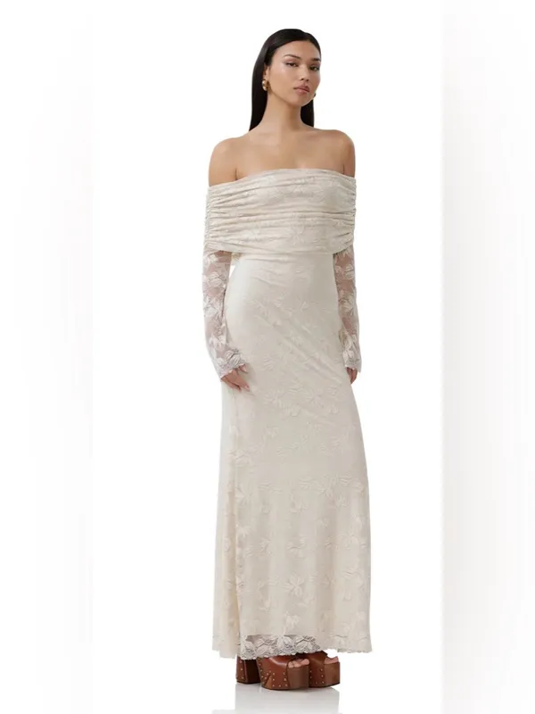 AFRM by Anthropologie Plus,Thelma Lace Ivory Dress,Size 1X,NWT - Image 5