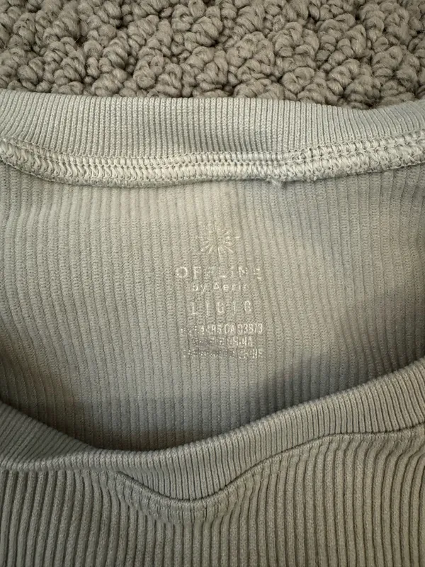 Aerie OFFLINE Long Sleeve Cropped Shirt - Image 3