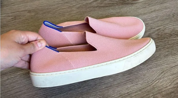 rothy’s RETIRED RARE the sneaker coral pink slip-on shoes limited edition 8 - Image 6