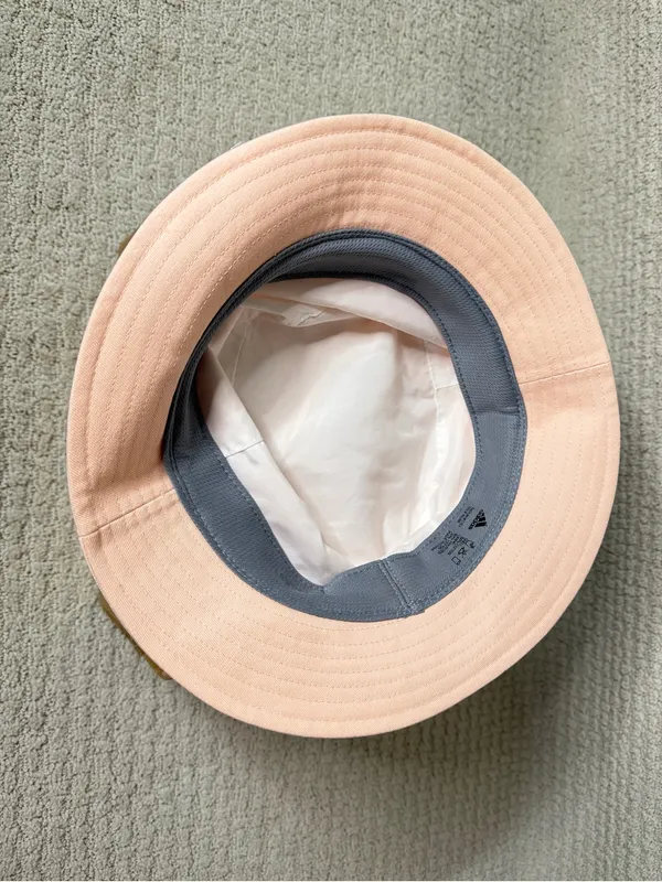adidas peach color Bucket Hat with Logo Trim - Image 4