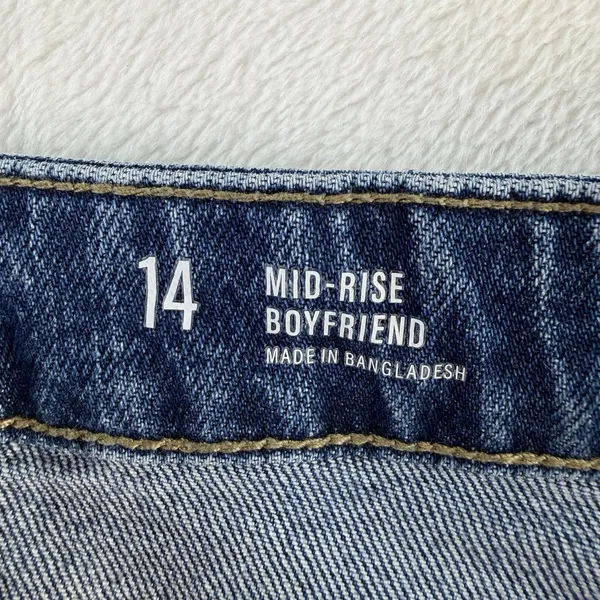 a.n.a. A New Approach Sz 14 Jeans‎ Mid Rise Boyfriend Straight Distressed Grunge - Image 8