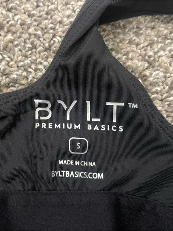 Women’s BYLT Premium Basics Ribbed High-Neck Longline Sports Bra Tank Top Size S - Image 7