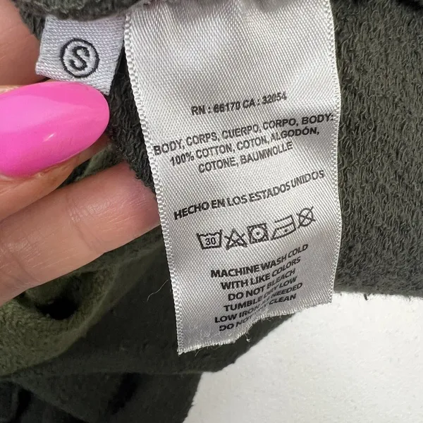 t.la Size S Tank Top Ombre Olive Green French Terry Raw Edge Anthropologie - Image 9