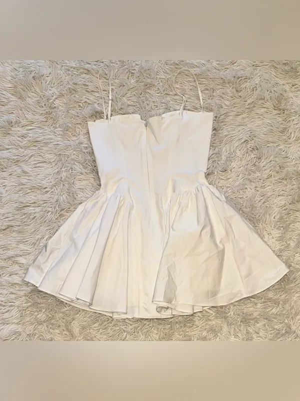 NEW HOUSE OF CB Samaria Corset Fit & Flare white Mini Dress sz S - Image 11