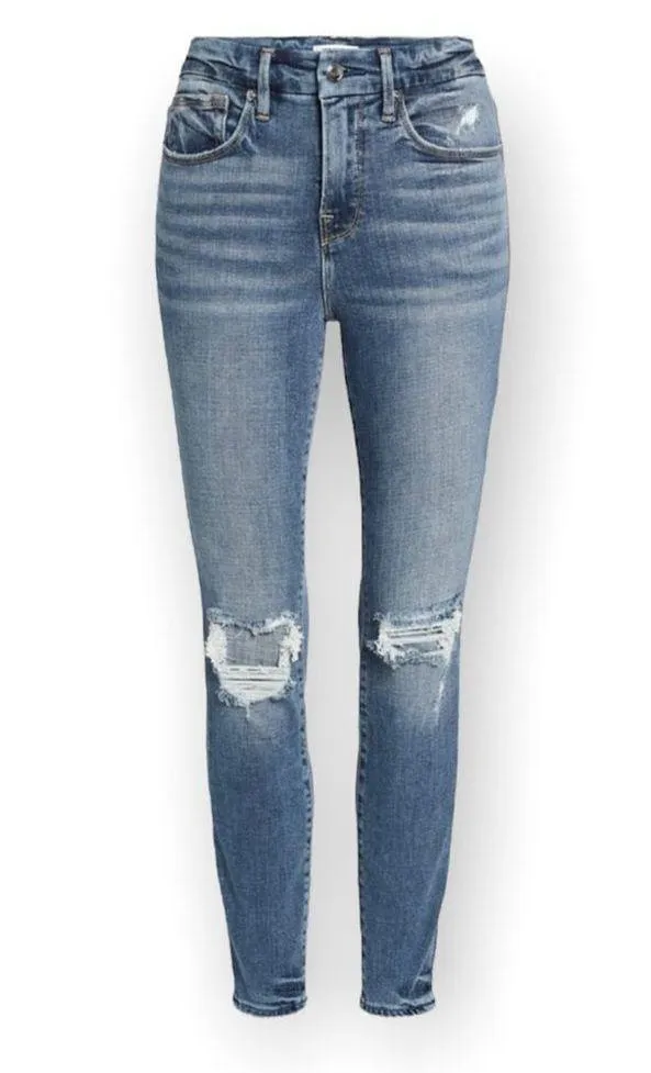 Good American Good Legs Distressed Crop Jeans - Image 2