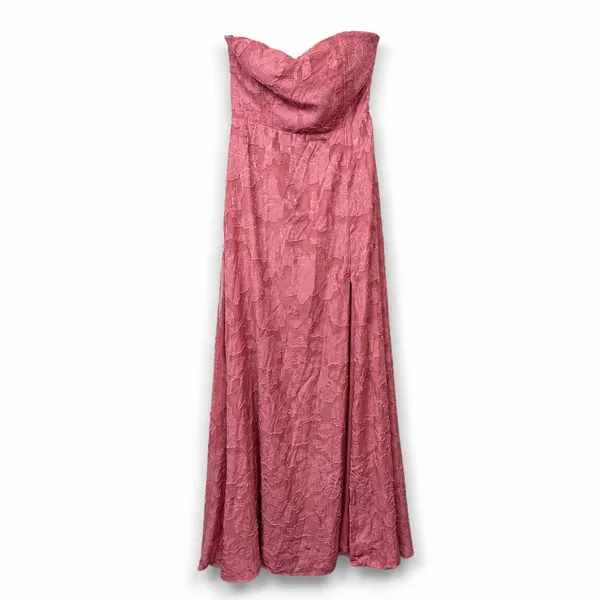 NEW Lulus Garden of Romance Rusty Rose Burnout Floral Strapless Maxi Dress Small - Image 5