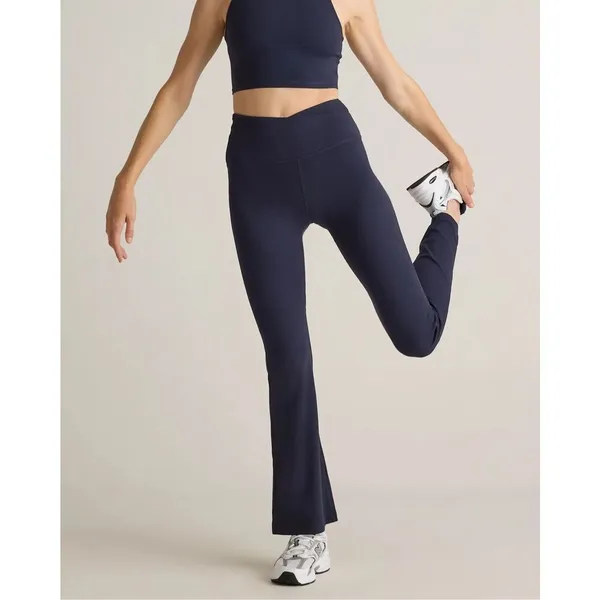 ✨Quince Ultra-Form High-Rise Crossover Flared Deep Navy Sz Medium Pants✨ - Image 5
