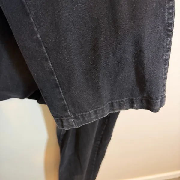 We the Free Black Denim Wide Leg Overall Bibs Womens S Utility Grunge Streetwear - Image 5