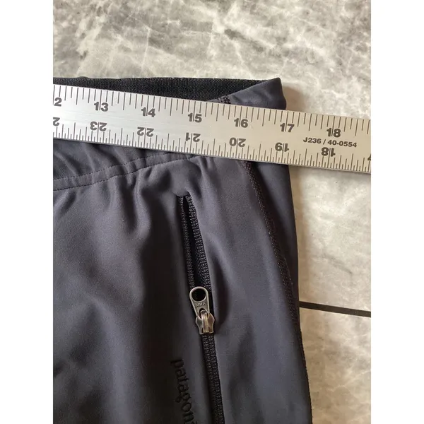 Patagonia Womens Gray Tapered Hiking Athletic Pants Sz M Drawstring Zip Pockets - Image 3