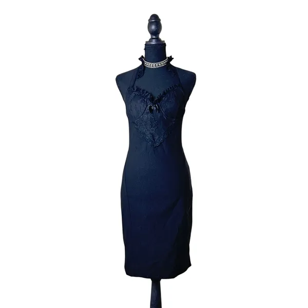 nwt Killstar ophelia dress gothic lingerie bodycon lace collar vampy coquette - Image 5