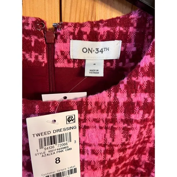 ON 34TH Women's Tweed Mini Sheath Dress size 8 nwt (3371) - Image 5