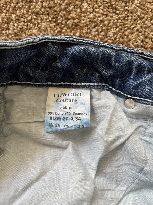 Boutique Cowgirl Couture Wide Leg Jeans - Image 5